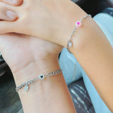 2pcs/set fluorescent love couple Bracelet titanium steel for men women