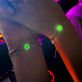 2pcs/set fluorescent love couple Bracelet titanium steel for men women