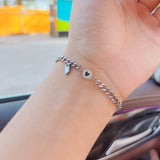 2pcs/set fluorescent love couple Bracelet titanium steel for men women