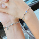 2pcs/set fluorescent love couple Bracelet titanium steel for men women