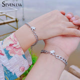 Stainless Steel Building Block Puzzle Bracelets Set for Men Women
