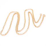 2pcs 3mm Stainless Steel Plated Necklace Chains for DIY Jewelry Making