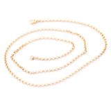 2pcs 3mm Stainless Steel Plated Necklace Chains for DIY Jewelry Making