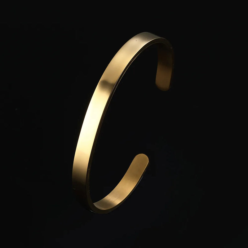 2pcs Stainless Steel Woman Bangle Bracelet Set