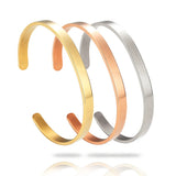 2pcs Stainless Steel Woman Bangle Bracelet Set