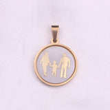 2pcs Family Couple Lover Charm DIY Jewelry Making Accessory Pendant DI052