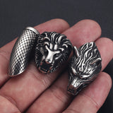 2Pcs Stainless Steel End Beads for 8mm Leather Cord Animal Metal Bead DIY