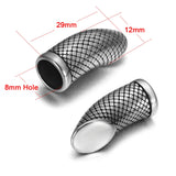 2Pcs Stainless Steel End Beads for 8mm Leather Cord Animal Metal Bead DIY