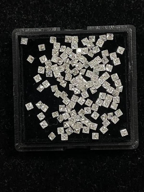 2pcs Princess Cut 3x3mm 3.5x3.5mm Moissanite VVS1 D Lab Stones