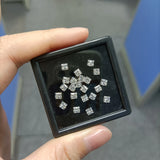 2pcs Princess Cut 3x3mm 3.5x3.5mm Moissanite VVS1 D Lab Stones