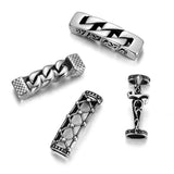 2pcs Stainless Steel Tube Beads Slider for Leather Cord Bracelet