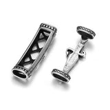 2pcs Stainless Steel Tube Beads Slider for Leather Cord Bracelet