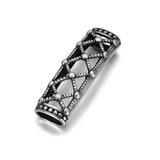 2pcs Stainless Steel Tube Beads Slider for Leather Cord Bracelet