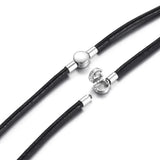 2pcs Stainless Steel European Clasps with End Caps - 3mm 4mm Hole