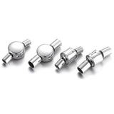 2pcs Stainless Steel European Clasps with End Caps - 3mm 4mm Hole