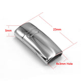 Stainless Steel Magnetic Clasp 8*3mm Safe Lock Lace Buckle DIY Jewelry