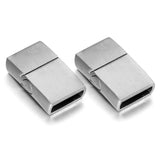 2pcs Stainless Steel Magnetic Clasps 10x3mm Hole DIY Bracelet Jewelry