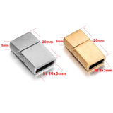 2pcs Stainless Steel Magnetic Clasps 10x3mm Hole DIY Bracelet Jewelry