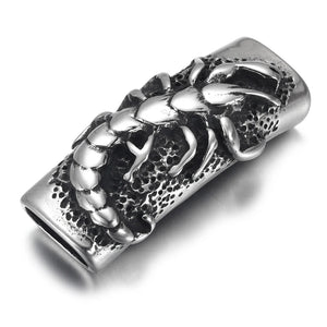 2pcs Stainless Steel Scorpion Slider Beads for Bracelet Making