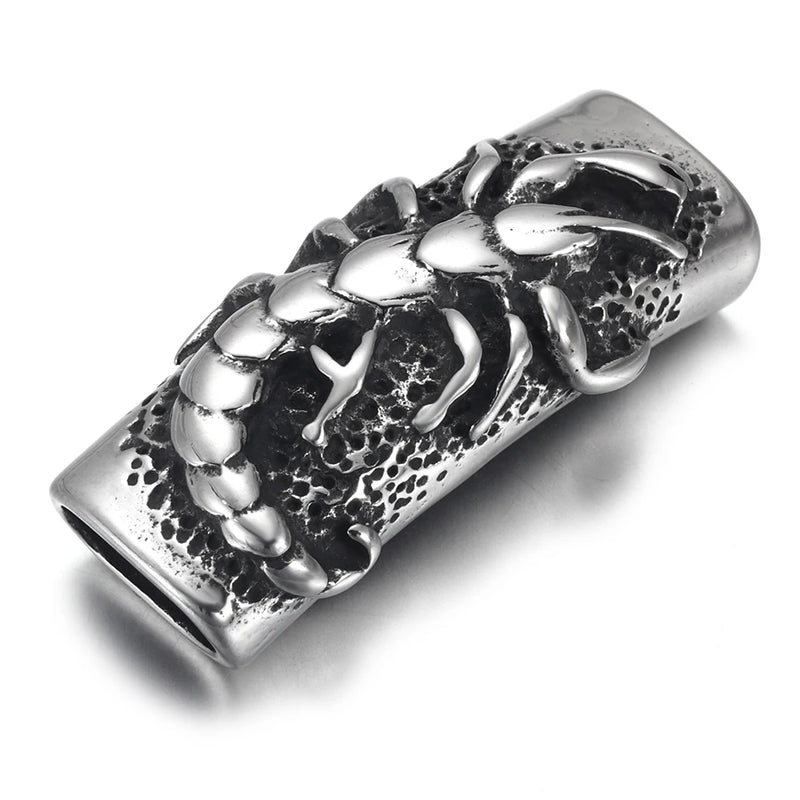 2pcs Stainless Steel Scorpion Slider Beads for Bracelet Making