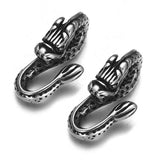 2pcs Stainless Steel Snake S Hooks for 3mm Leather Bracelet Jewelry Making