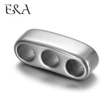 2pcs Stainless Steel Beads for 4mm Leather Bracelet DIY Jewelry Making