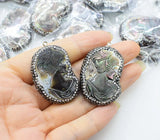 2pcs Sea Shell Beauty Woman Head Loose Beads 25*45mm Zircon for DIY Jewelry