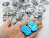 2pcs Sea Shell Beauty Woman Head Loose Beads 25*45mm Zircon for DIY Jewelry