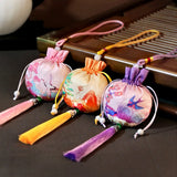 2pcs Embroidery Car Pendant Gift Bag Jewelry Storage