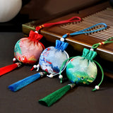 2pcs Embroidery Car Pendant Gift Bag Jewelry Storage