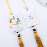 2pcs Tassel Sachet Jewelry Storage Bag Brocade Purse Fragrance