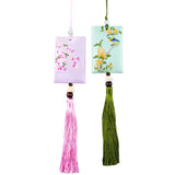 2pcs Tassel Sachet Jewelry Storage Bag Brocade Purse Fragrance