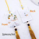 2pcs Tassel Sachet Jewelry Storage Bag Brocade Purse Fragrance