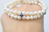 8-9mm Freshwater Pearl Bracelet with Flower Pendant