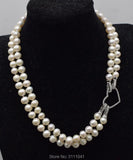 8-9mm Freshwater Pearl Necklace 18-19inch Heart Clasp