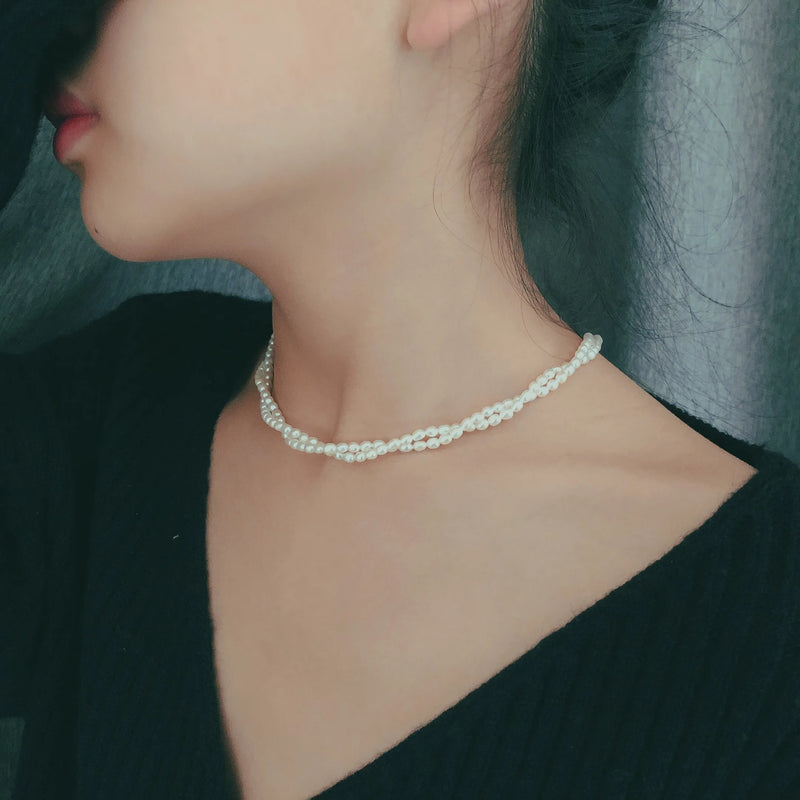 Freshwater Pearl Rice Beads 5-6mm Necklace