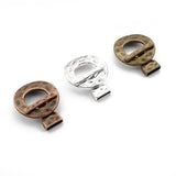 Antique Bronze/Copper Hammered T-Bar Toggle Clasps