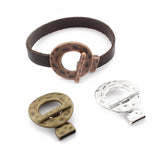 Antique Bronze/Copper Hammered T-Bar Toggle Clasps