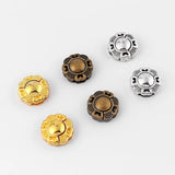 Flower Pattern Magnetic Clasp for Flat Leather Cord DIY Jewelry