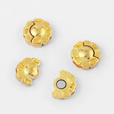 Flower Pattern Magnetic Clasp for Flat Leather Cord DIY Jewelry
