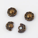 Flower Pattern Magnetic Clasp for Flat Leather Cord DIY Jewelry