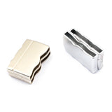 2sets Gold/Silver Alloy Magnetic Clasps 30x3mm for 10mm Flat Leather Cord