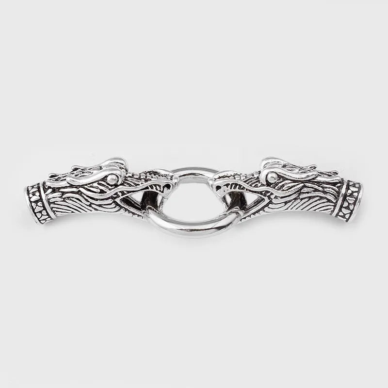 Tibetan Dragon Head End Caps for 7mm Leather Cord