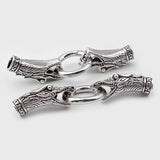 Tibetan Dragon Head End Caps for 7mm Leather Cord