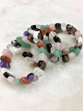 Natural Blood Jasper Fluorite Quartz Bracelet Strand DIY