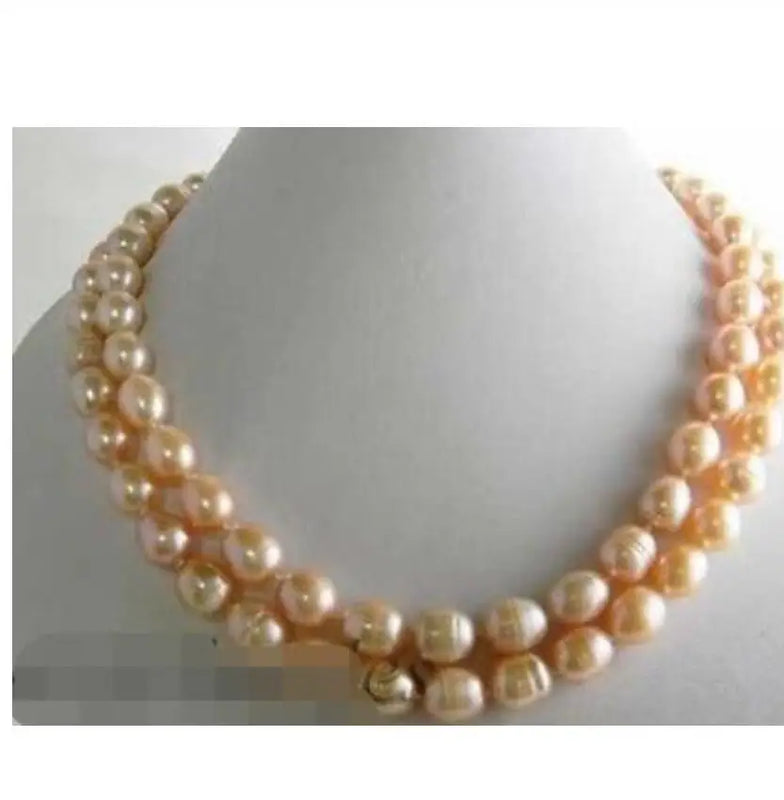 18''9-10mm Pink Freshwater Pearl Necklace