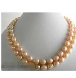 18''9-10mm Pink Freshwater Pearl Necklace