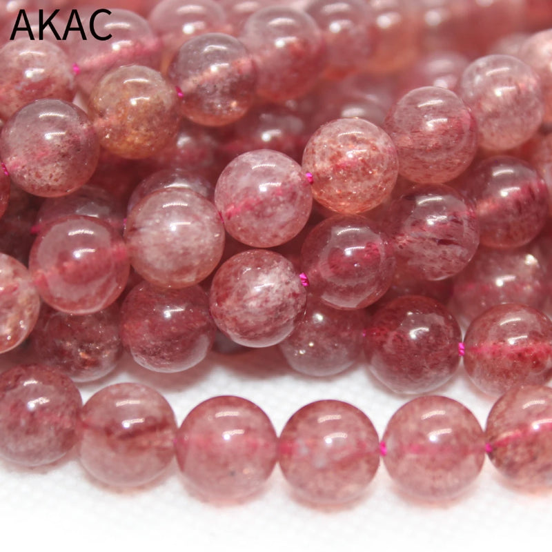Natural Star Strawberry Quartz Loose Beads 8-8.8mm DIY Making Design