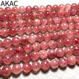Natural Star Strawberry Quartz Loose Beads 8-8.8mm DIY Making Design
