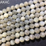 Natural Grey Moonstone Loose Beads 2 Strands 9+-0.2mm DIY Making
